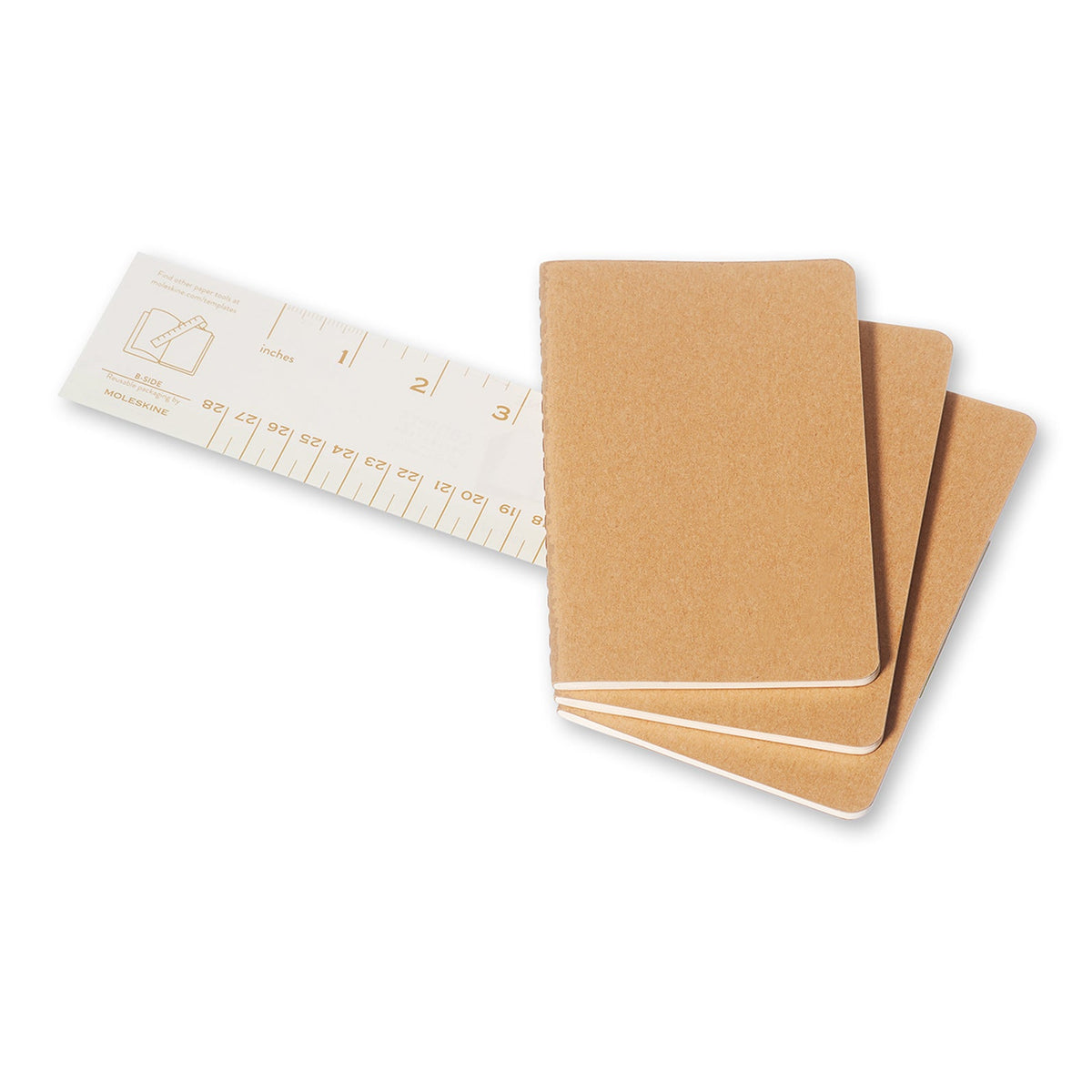 Moleskine 3pc Moleskine 80 Pages Plain Pocket Cahier Notebook Office/Student Journal (2 Pack) — image 4