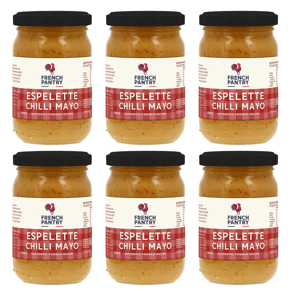 French Pantry Espelette Chilli Mayonnaise Sauce/Spread/Dip 180g (6 Pack)