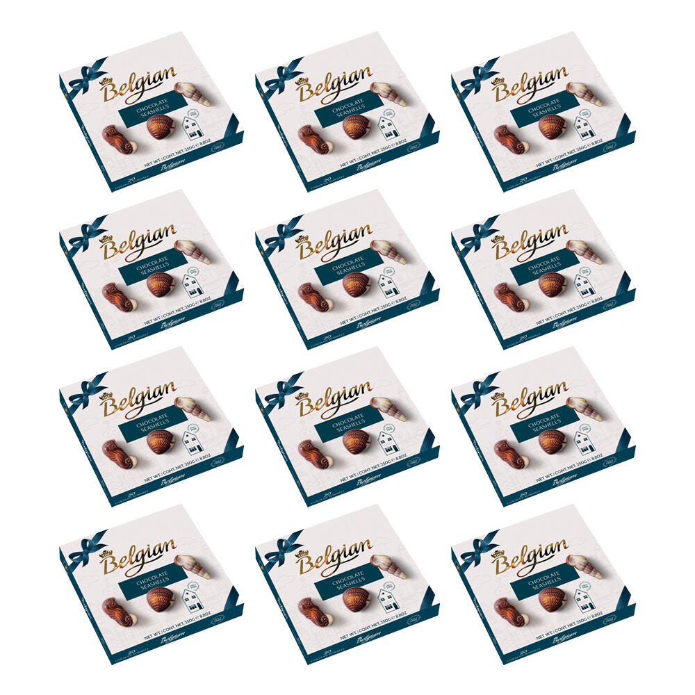 The Belgian 20pc The Belgian Chocolate Seashells Mixed Truffles Gift Pack 250g (12 Pack)