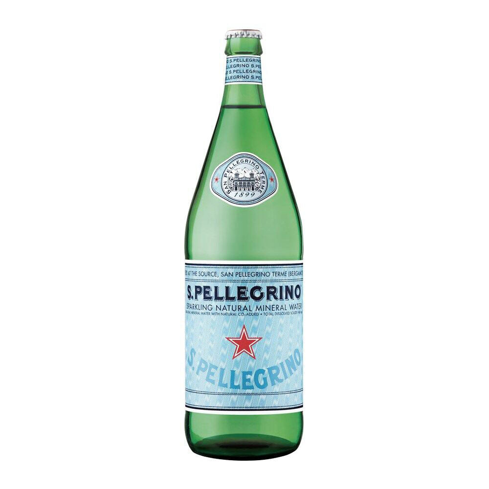 San Pellegrino Italian Sparkling Mineral Water Green Glass Bottle 1L (12 Pack) — image 2