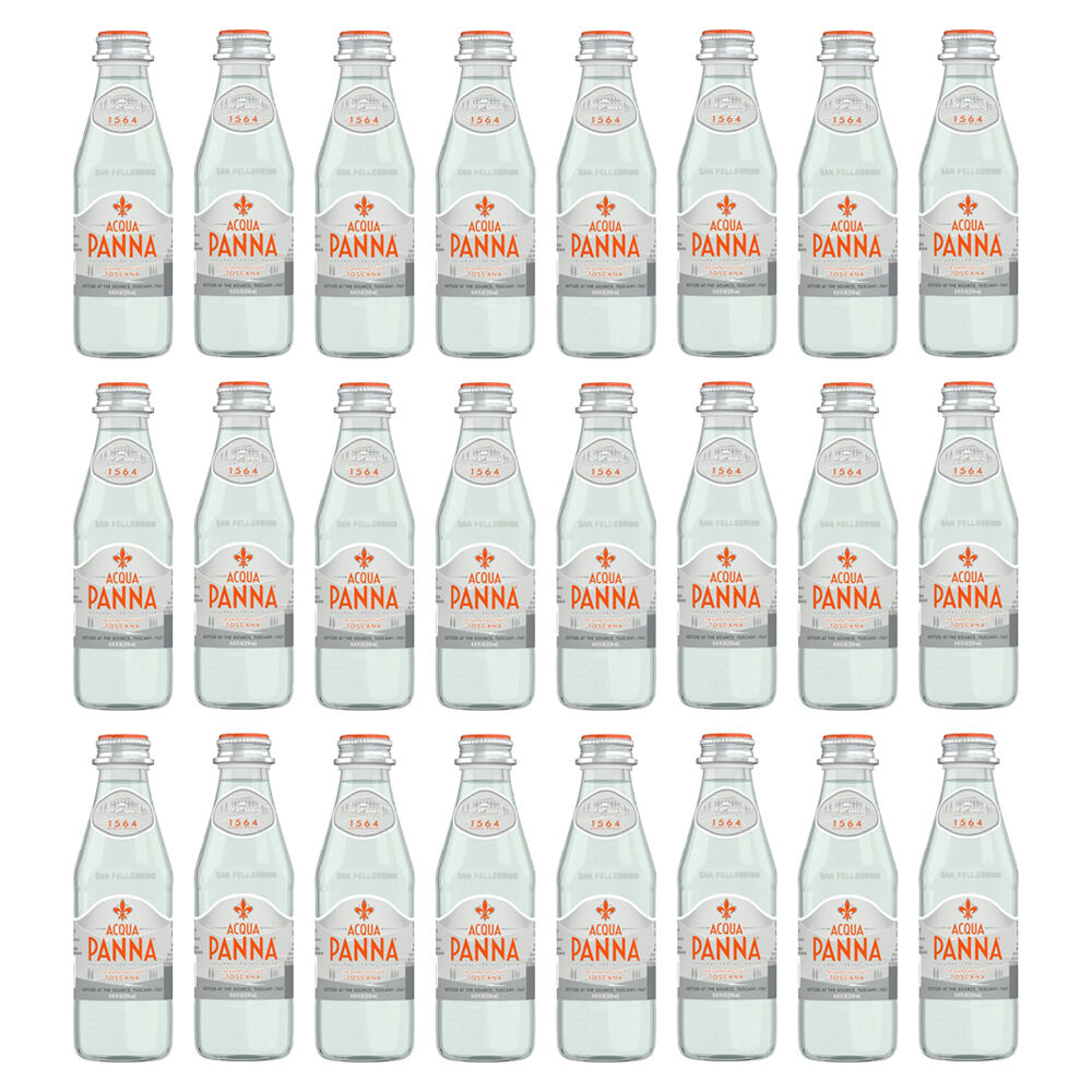 Acqua Panna Premium Italian Still Mineral Water w/Glass Bottle (24 Pack) — 250ml