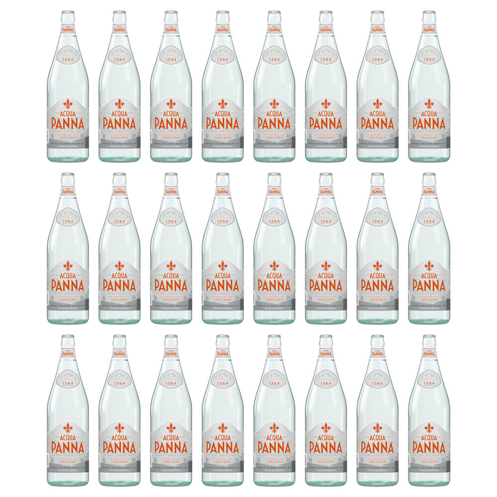 Acqua Panna Premium Italian Still Mineral Water w/Glass Bottle (24 Pack) — 500ml