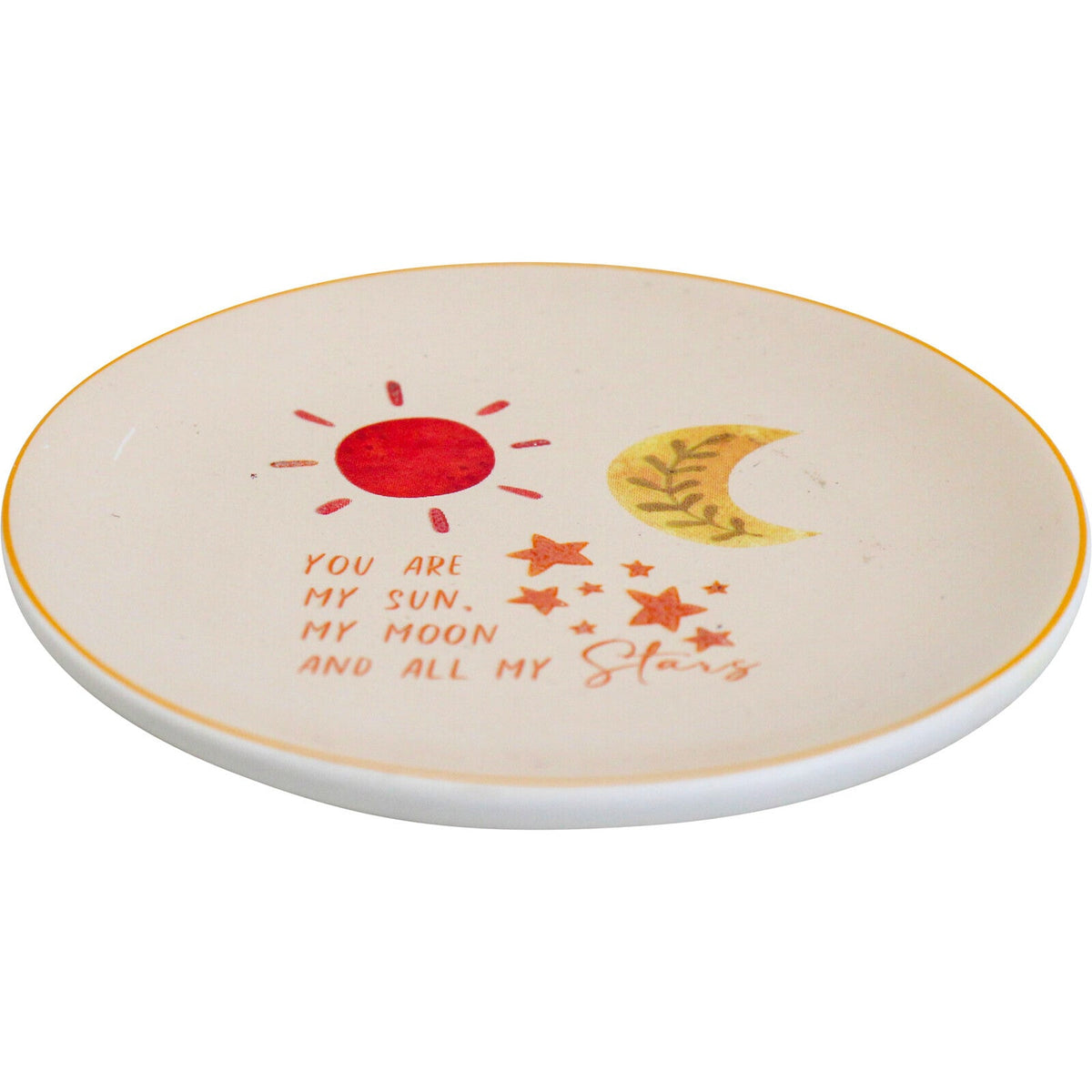 LVD Decorative Ceramic 10cm Round Trinket Plate Dish Home Room Decor You Are My (3 Pack) — image 3