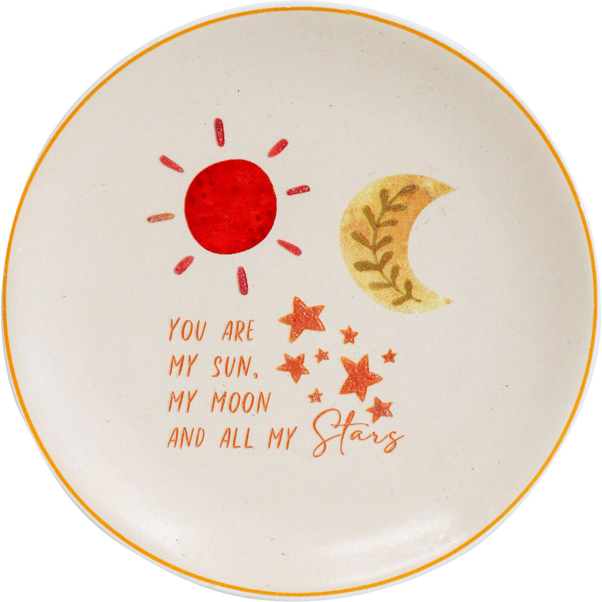 LVD Decorative Ceramic 10cm Round Trinket Plate Dish Home Room Decor You Are My