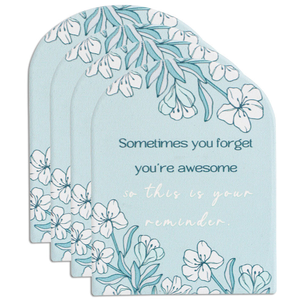 LVD Standing Ceramic 11x14cm Gift Plaque Home/Office Room Decor Reminder Awesome (4 Pack)