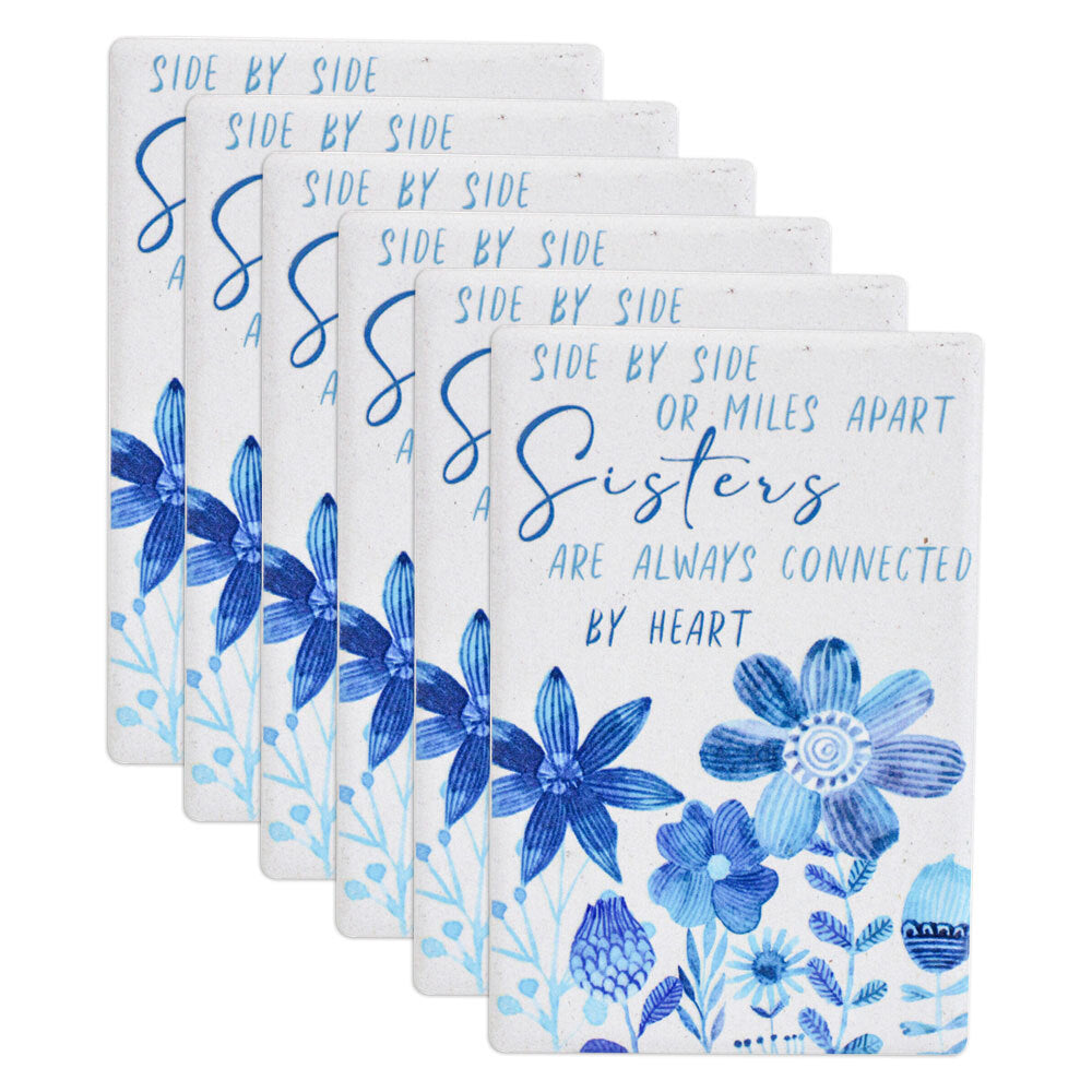 LVD Sisters Ceramic 9cm Fridge Magnet/Magnetic Home/Kitchen Decor Rectangle (6 Pack)