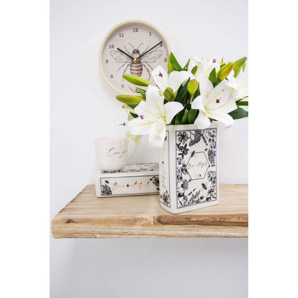 LVD Book Vase Ceramic Figurine Pot Home/Office Shelf Decor 14cm Bee Utiful — image 2