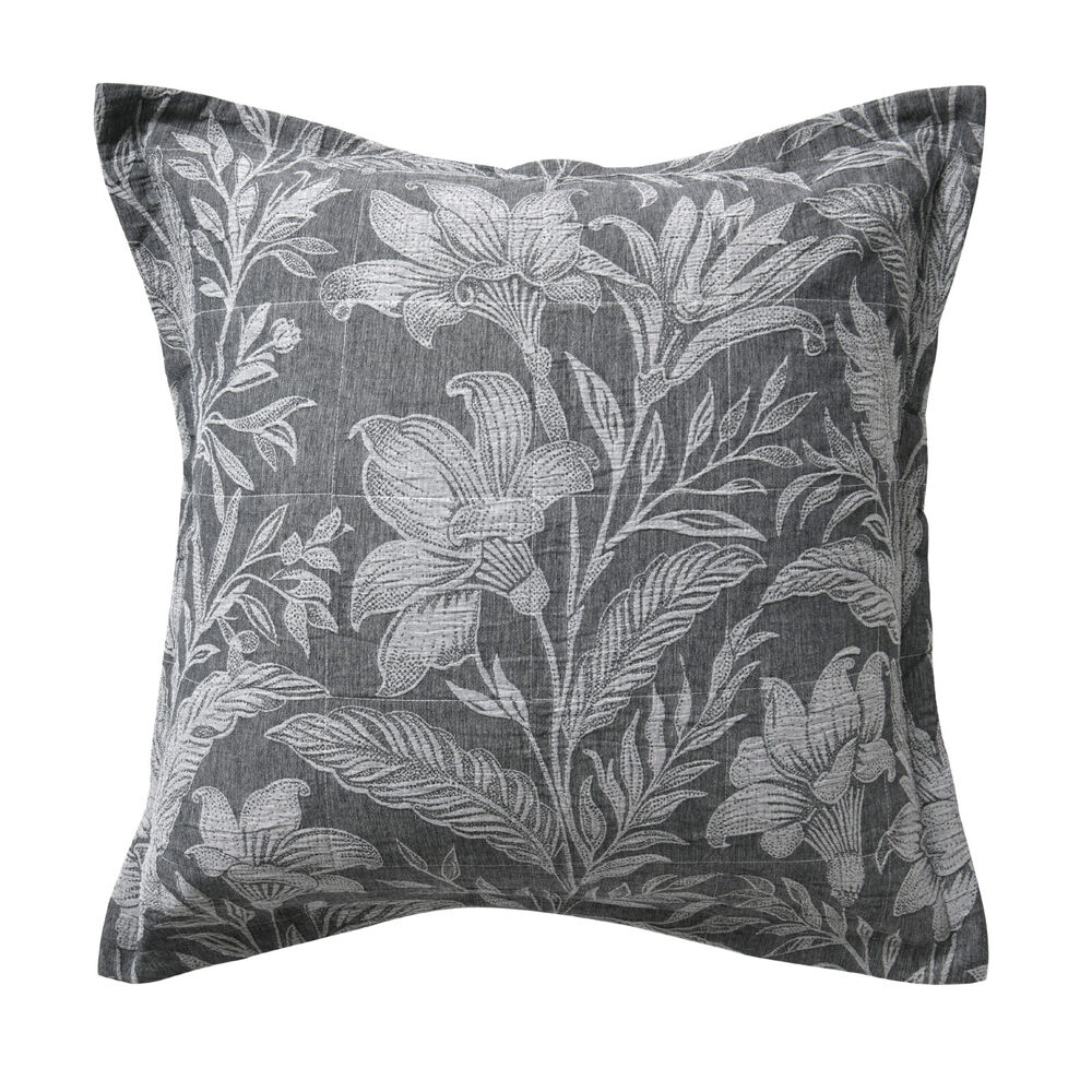Bianca 65x65cm Grey Maidstone Poly/Cotton European Square Pillowcase