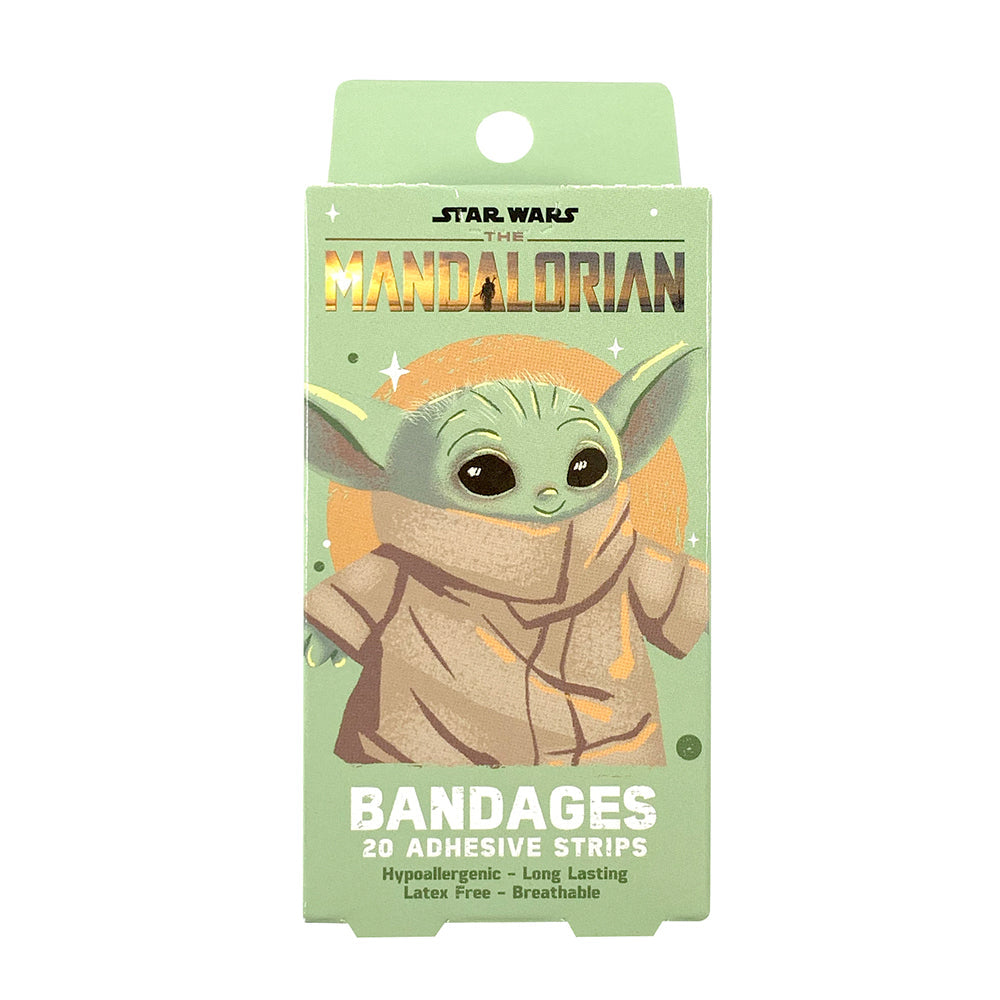 Star Wars Mandalorian The Chid Kids/Children Breathable Bandages Adhesive Strip 6y+ (20 Pieces)
