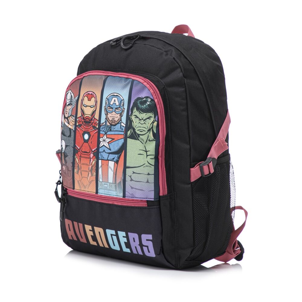 Avengers Kids School Backpack With Mesh Pockets 44cm Adjustable Straps