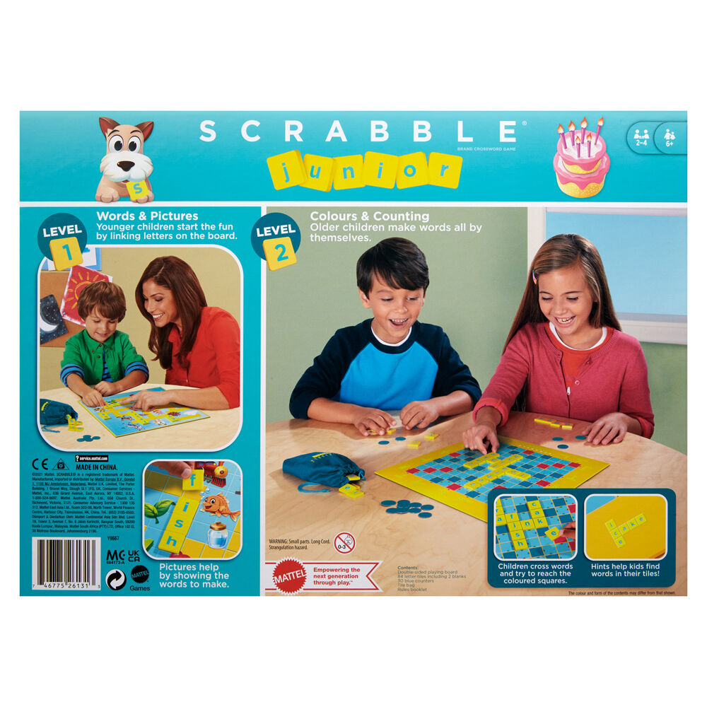 Mattel Scrabble Junior Word-Building Educational Board Game 27x37cm Kids 5y+ — image 4