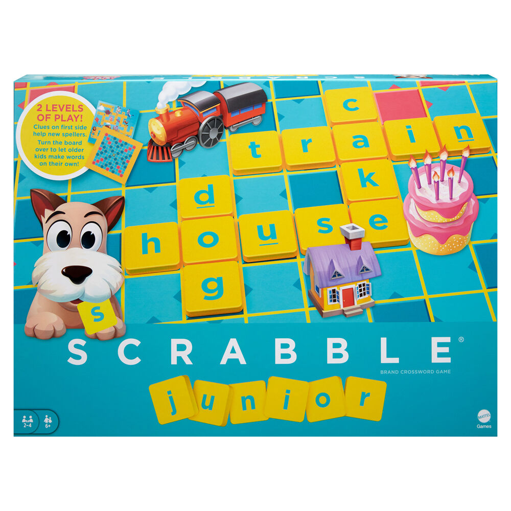 Mattel Scrabble Junior Word-Building Educational Board Game 27x37cm Kids 5y+
