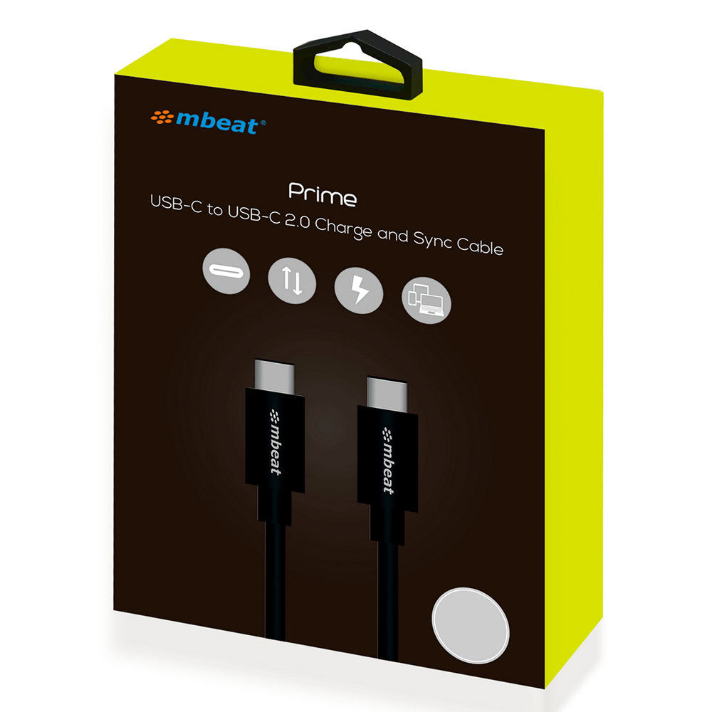 Mbeat 1m Prime 3A USB-C to USB-C 2.0 Charge and Sync Cable Smartphone/Android/Charging — image 6