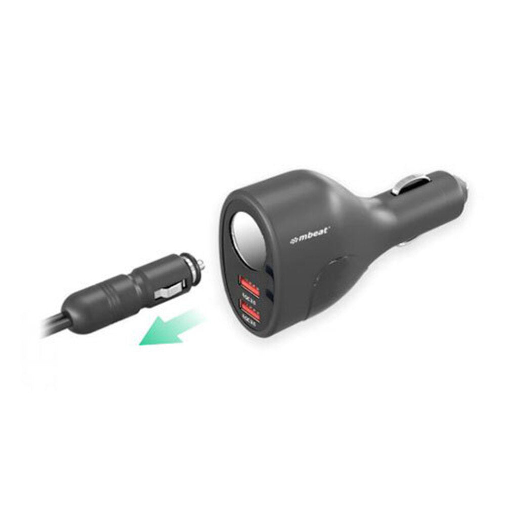 Mbeat Gorilla Power Dual QC3.0 Car Charger w/Cigar Lighter Socket f/Phone/GPS — image 4