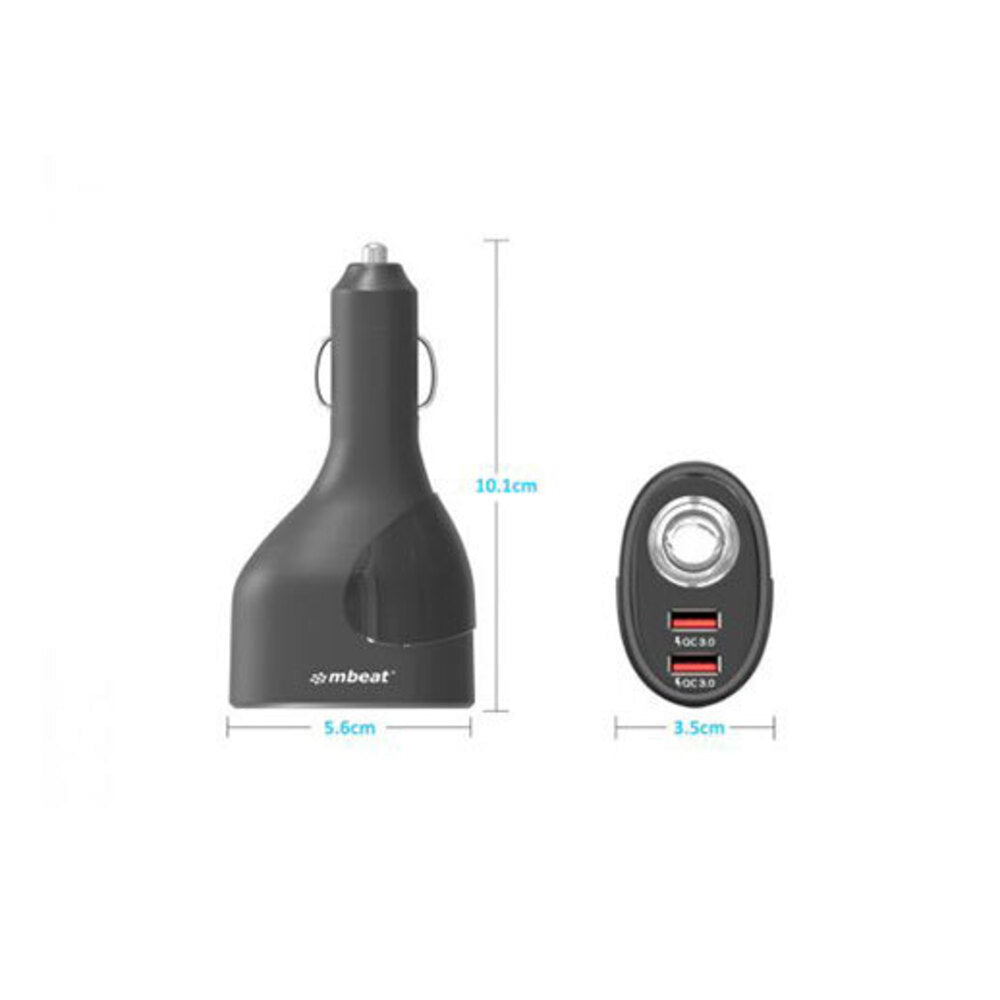 Mbeat Gorilla Power Dual QC3.0 Car Charger w/Cigar Lighter Socket f/Phone/GPS — image 5