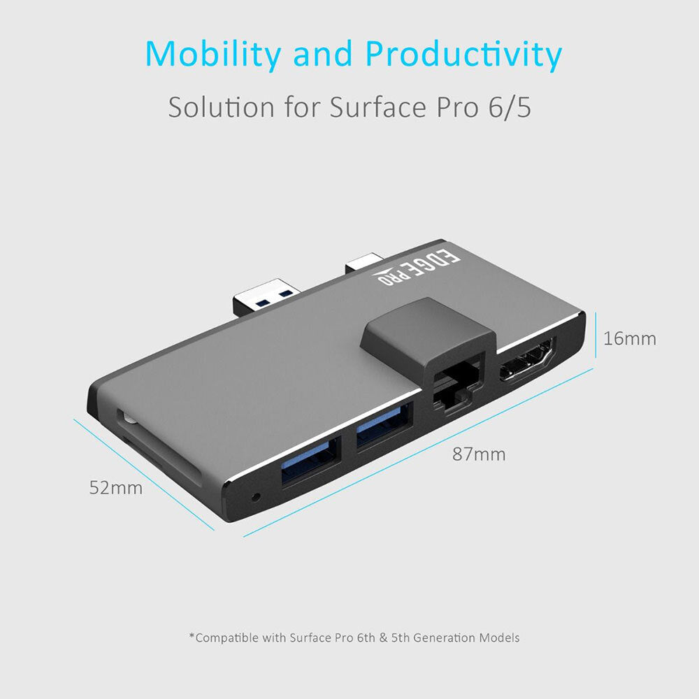 Mbeat Edge Pro P68 Microsoft Surface Pro Gen Multifunction 6 in 1 Hub/Adapter — image 2