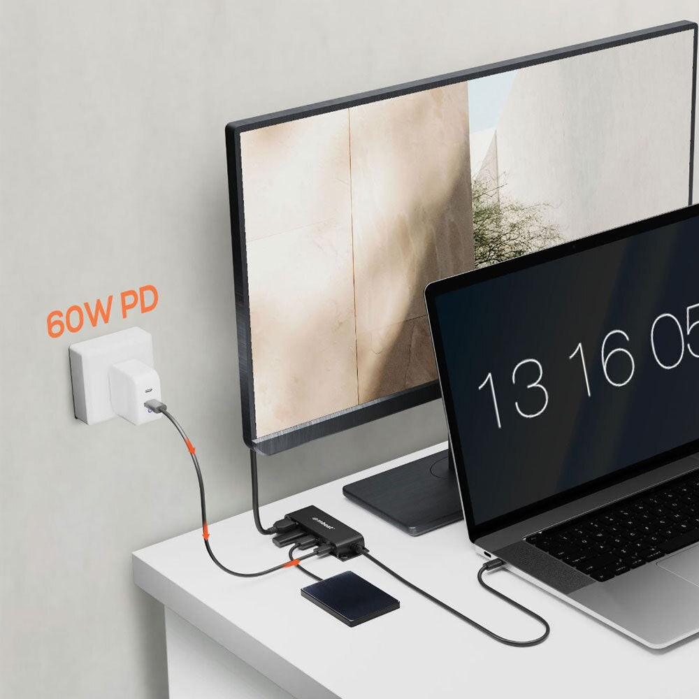 Mbeat Mountable 5-Port USB-C Hub Adapter w/4K HDMI/2x USB-A 3.0/2x USB-C Female — image 5