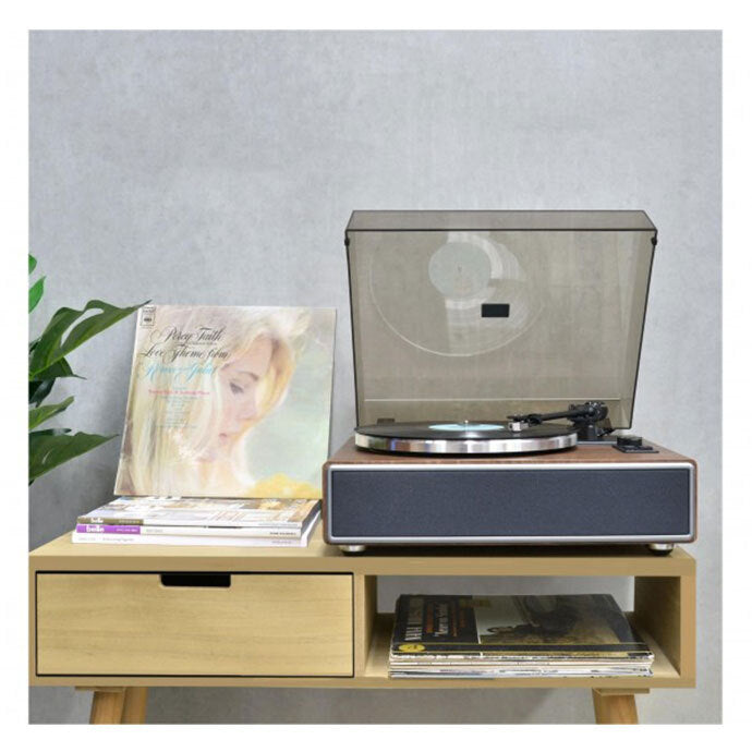 Mbeat HiFi 35W 33/45 RPM Turntable/Vinyl Player w/ Bluetooth Speakers Walnut — image 7