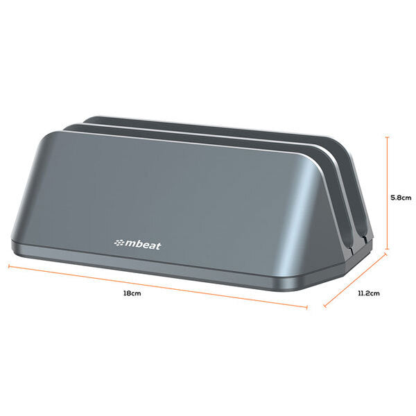 Mbeat Stage S5 18cm Adjustable Dual Vertical Stand Mount for MacBook Space Grey — image 4