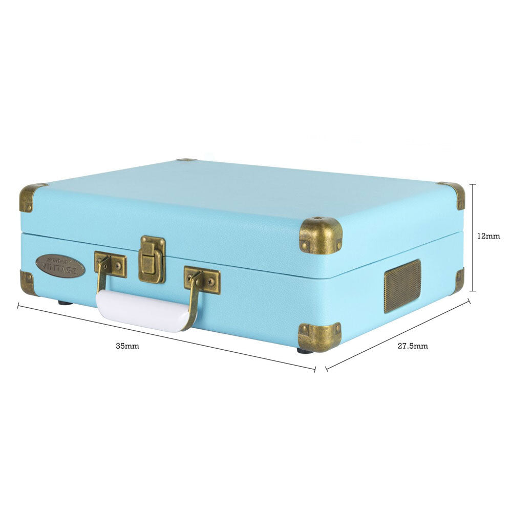 Mbeat Woostock 2 Retro Bluetooth Music Vinyl Turntable Record Player Sky Blue — image 5