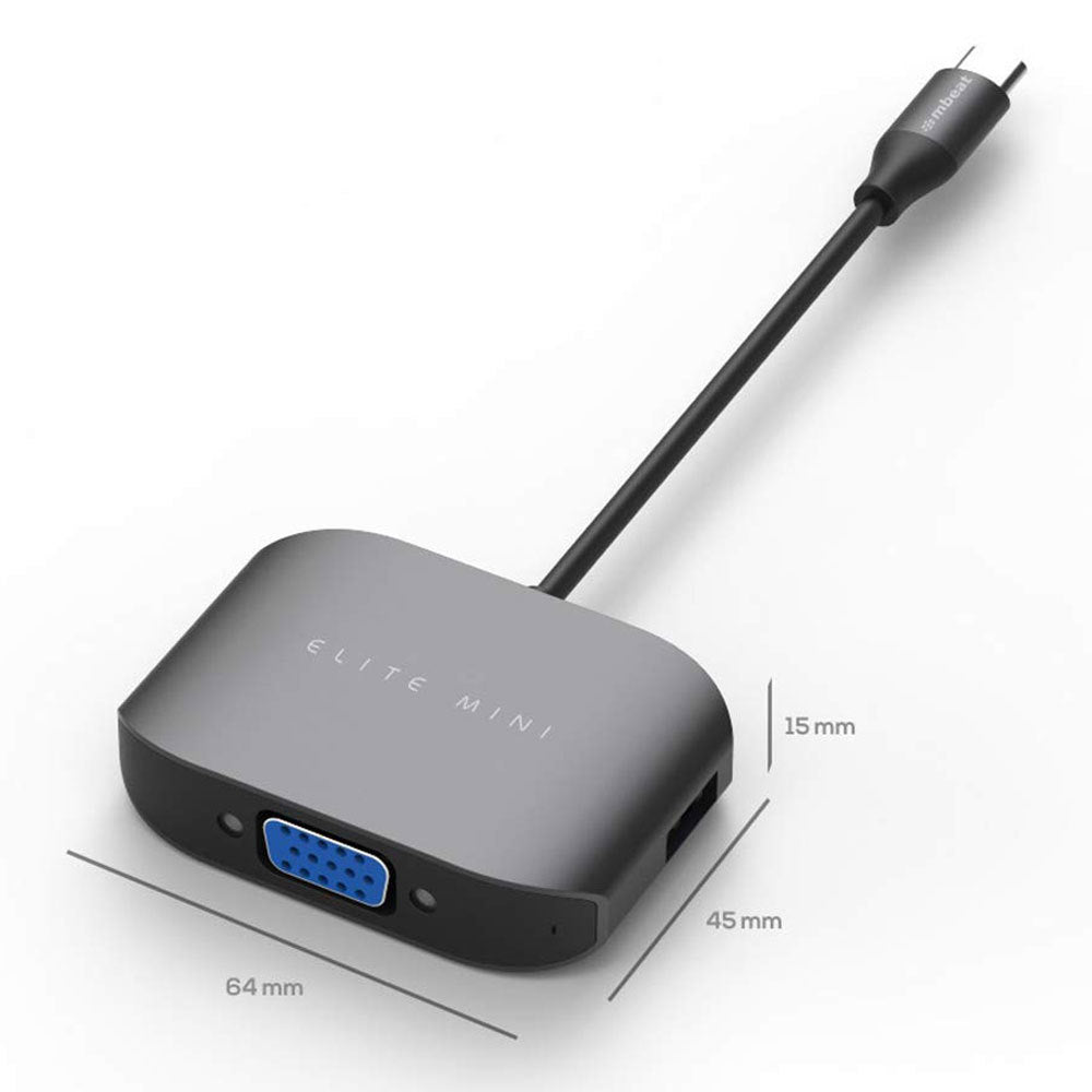 Mbeat Elite Mini - USB-C to Vga/usb-a 2.0/USB-A 3.0 Port Adapter Hub/Splitter — image 3