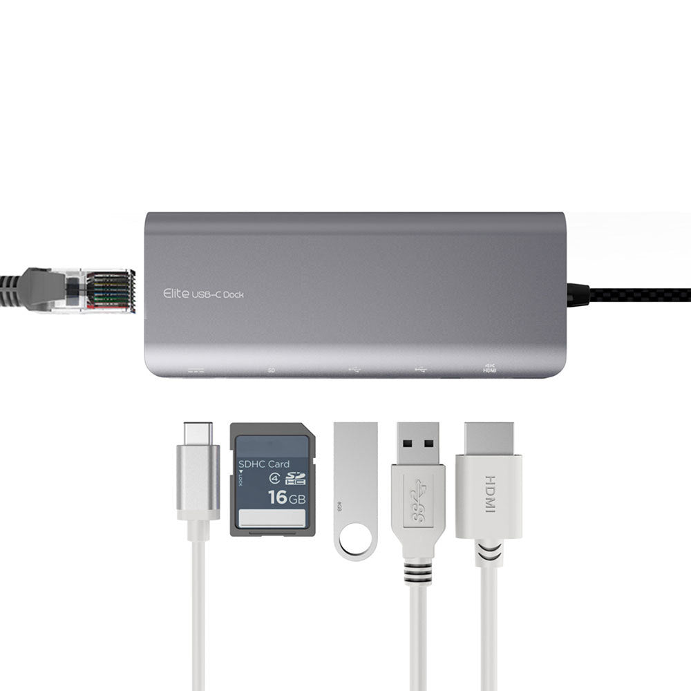 Mbeat Elite USB-C Hub/Dock Mac/PC/Computer/Windows w/ 4K/Ethernet/Card Reader — image 4