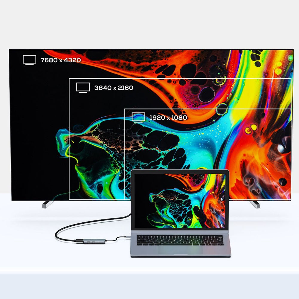 Mbeat Elite 7-in-1 Multifunction USB-C 3.2 Data Hub 8k Hdmi/sd Card 10GBPS Grey — image 3