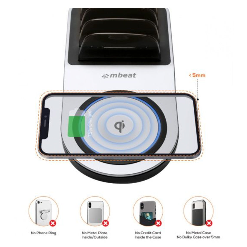 Mbeat Gorilla Power Multi-Device/Phone Qi Wireless/USB-C/USB-A Charging Dock — image 5