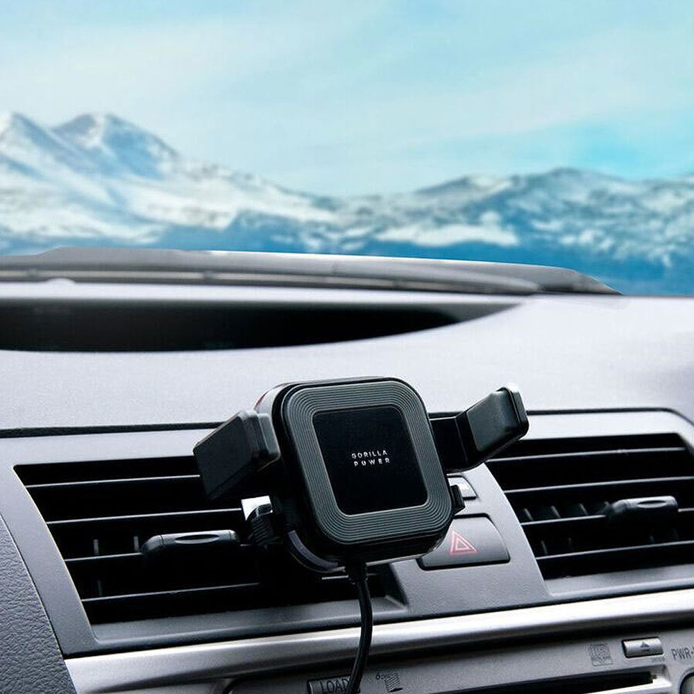 Mbeat Gorilla Power 10W Wireless Car Charger USB Air Vent for iPhone/Samsung BLK — image 6