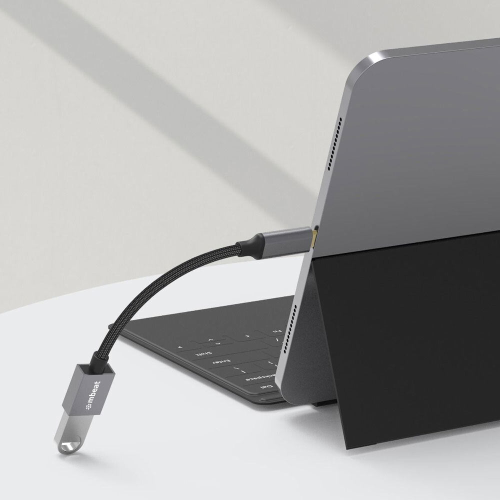 Mbeat Tough Link 15cm Male USB-C To Female USB 3.0 Adapter Connector Space Grey — image 3