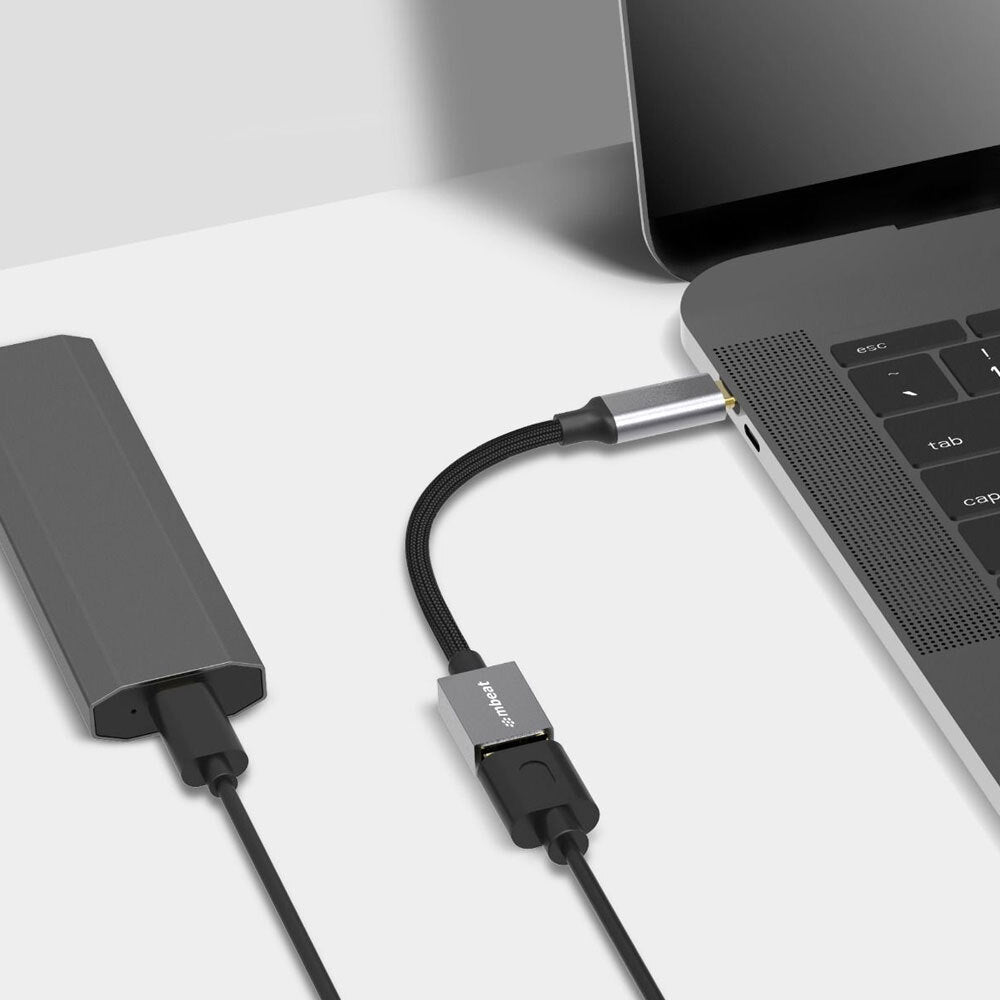 Mbeat Tough Link 15cm Male USB-C To Female USB 3.0 Adapter Connector Space Grey — image 2