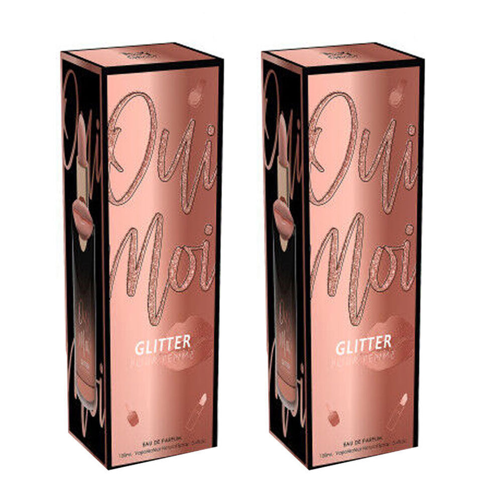 Mirage Diamond Collection Oui Moi Glitter EDP Spray Perfume For Women 100ml (2 Pack)