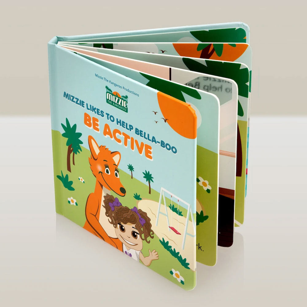 Mizzie the Kangaroo Be Active Touch/Feel Story/Bed Time Hardcover Children Book — image 2