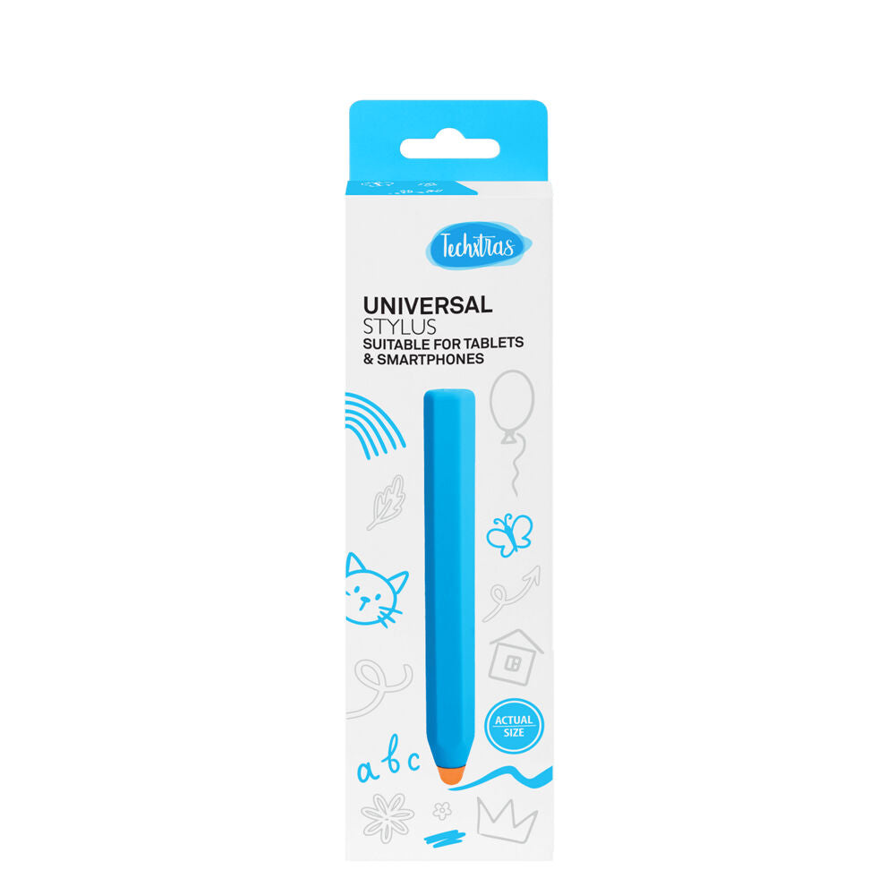 Techxtras Universal Enlarge Pencil Design Stylus for Tablets and Phones Blue — image 2