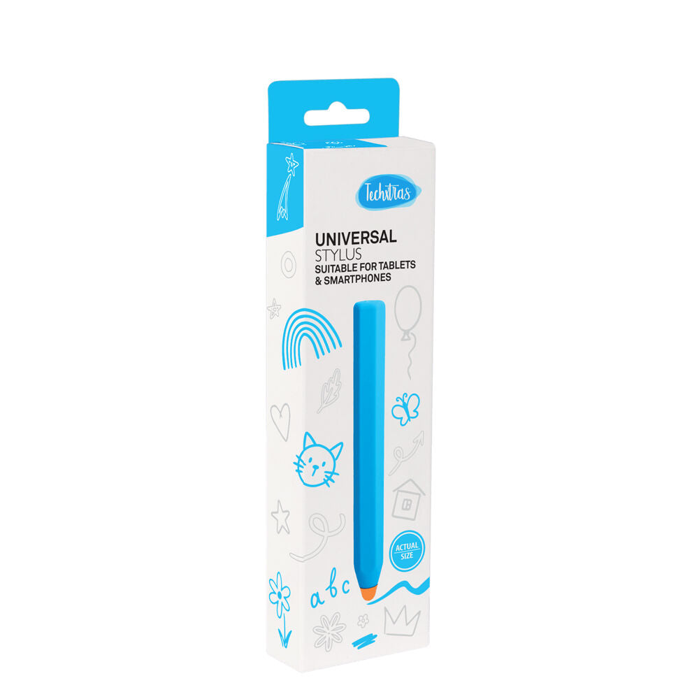 Techxtras Universal Enlarge Pencil Design Stylus for Tablets and Phones Blue — image 5