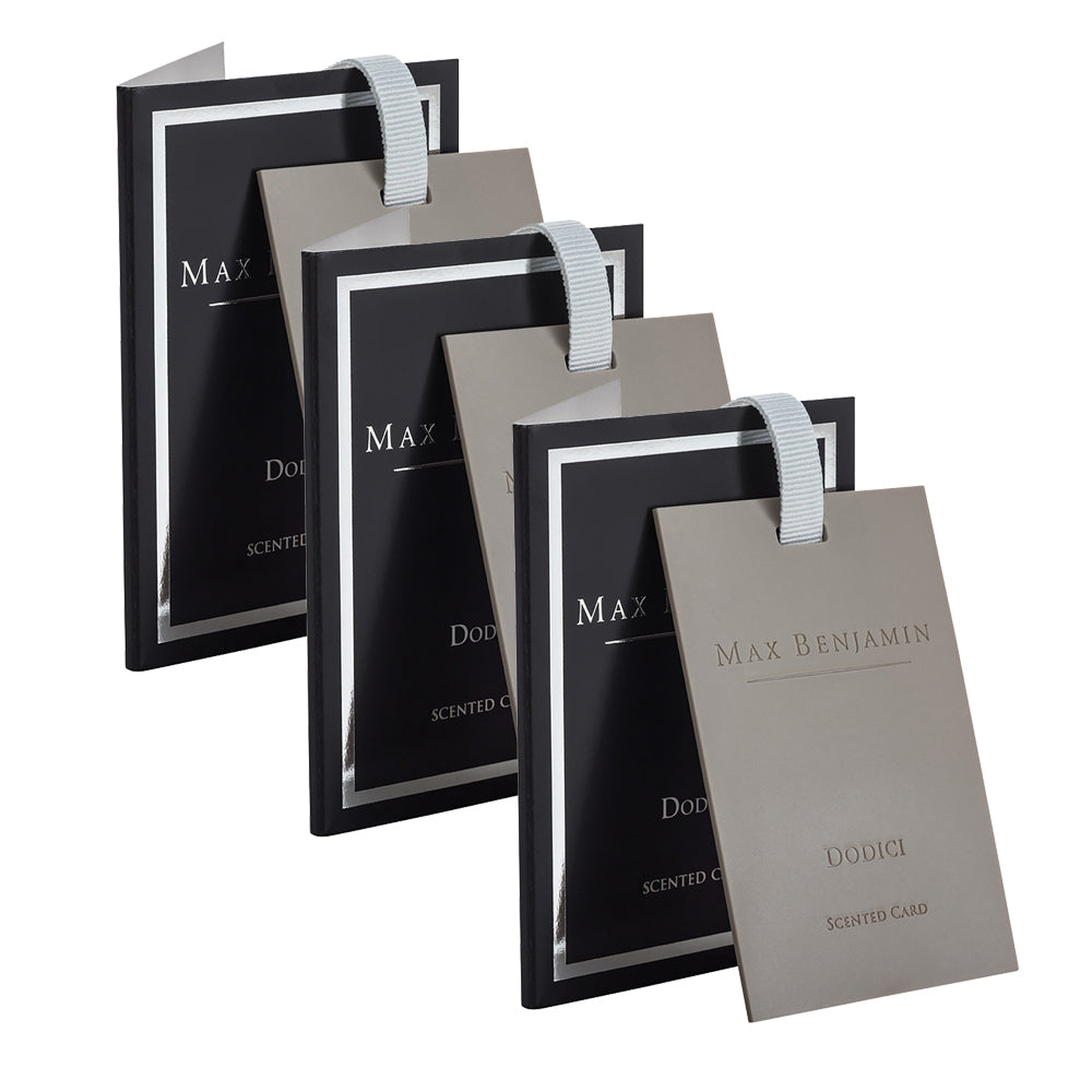 Max Benjamin Scented Car/Home/Room Air Freshener Hang Card Dodici Fragrance (3 Pack)