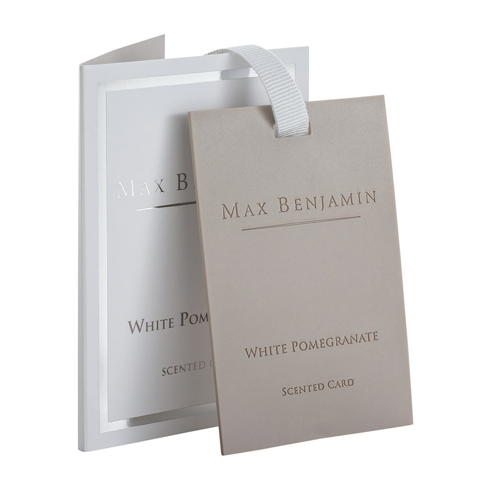 Max Benjamin Scented Hanging Air Freshener Card White Pomegranate Fragrance (3 Pack) — image 2