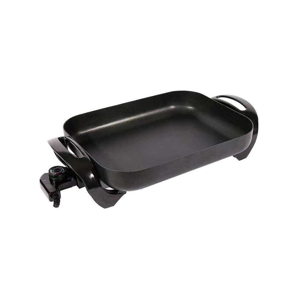 Maxim Banquet Aluminium Electric Fry Pan w/ Glass Lid 1800W 49.5x30cm Black — image 3