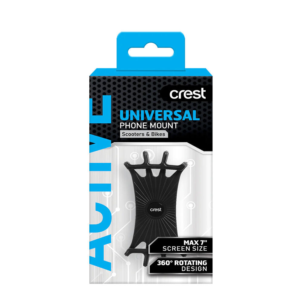 Crest Universal Rotating Non-Slip Silicone Phone Mount for Scooters and Bikes