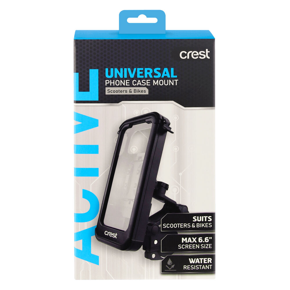 Crest Universal Water Resistant Phone Case Mount for Scooters and Bikes