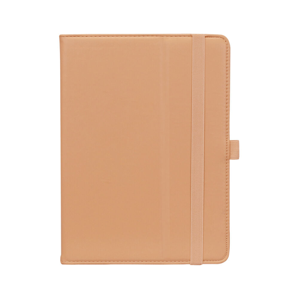 Techxtras PU Leather Built-In Tri-Folding Universal Tablet Case 9"-11" Peach
