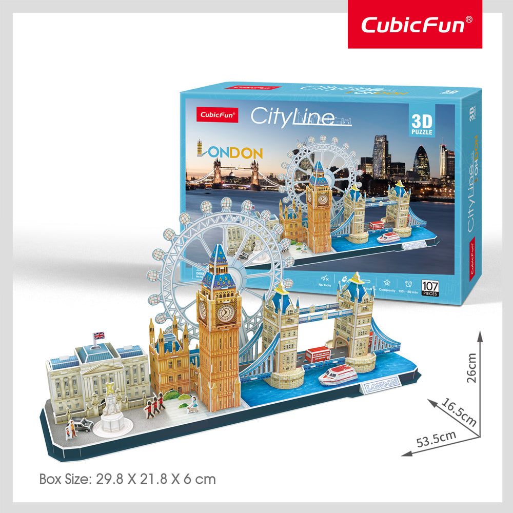 Cubic Fun CubicFun City Line London 3D Puzzle DIY Kids/Children Interactive Toy 3y+ (107 Pieces) — image 2