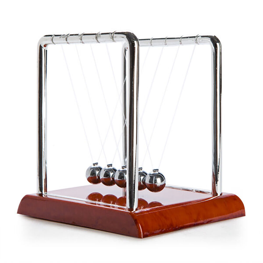 Mdi Balance Ball Cradle w/ Wooden Brown Base Desk Accessory Decor Medium — image 2