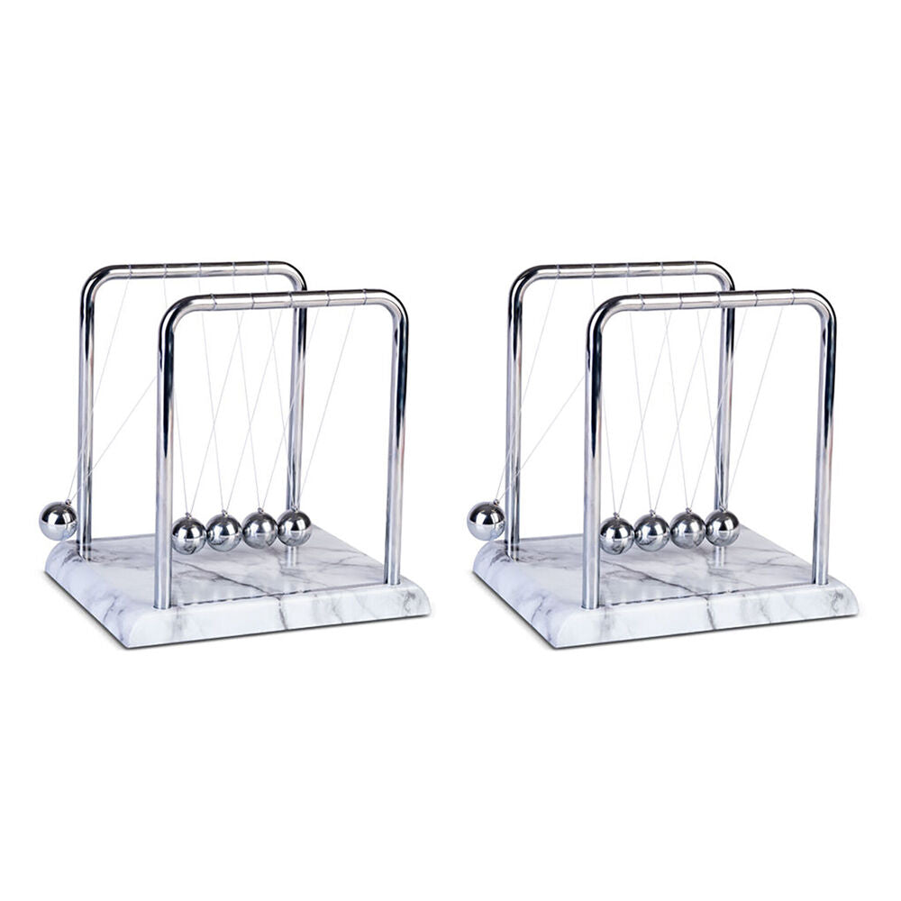 Mdi Balance Ball Cradle w/ White Marble Base Desk Accessory Decor Large (2 Pack)