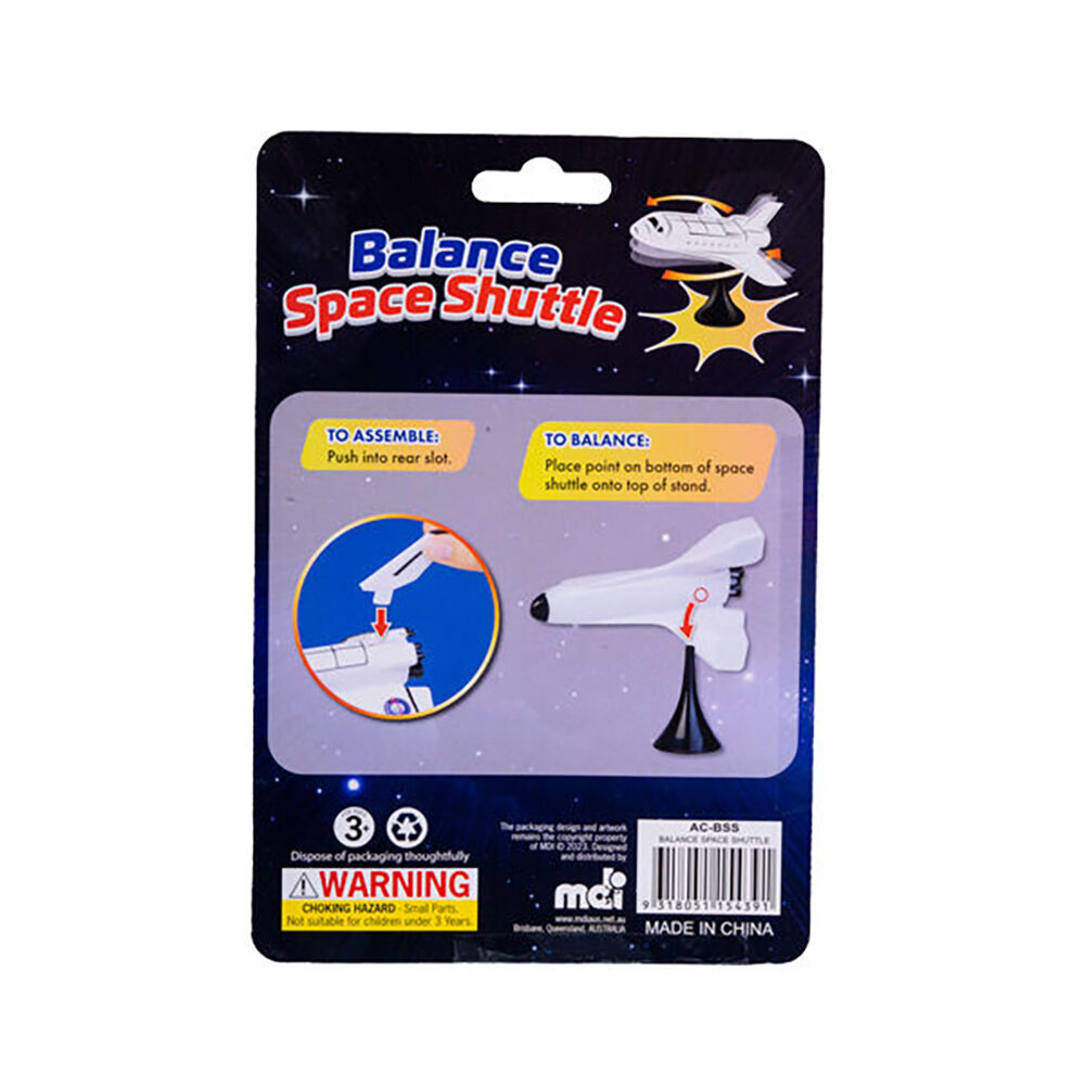 Mdi Balance Space Shuttle Tabletop Home/Office Desk Accessory Decor White (4 Pack) — image 5