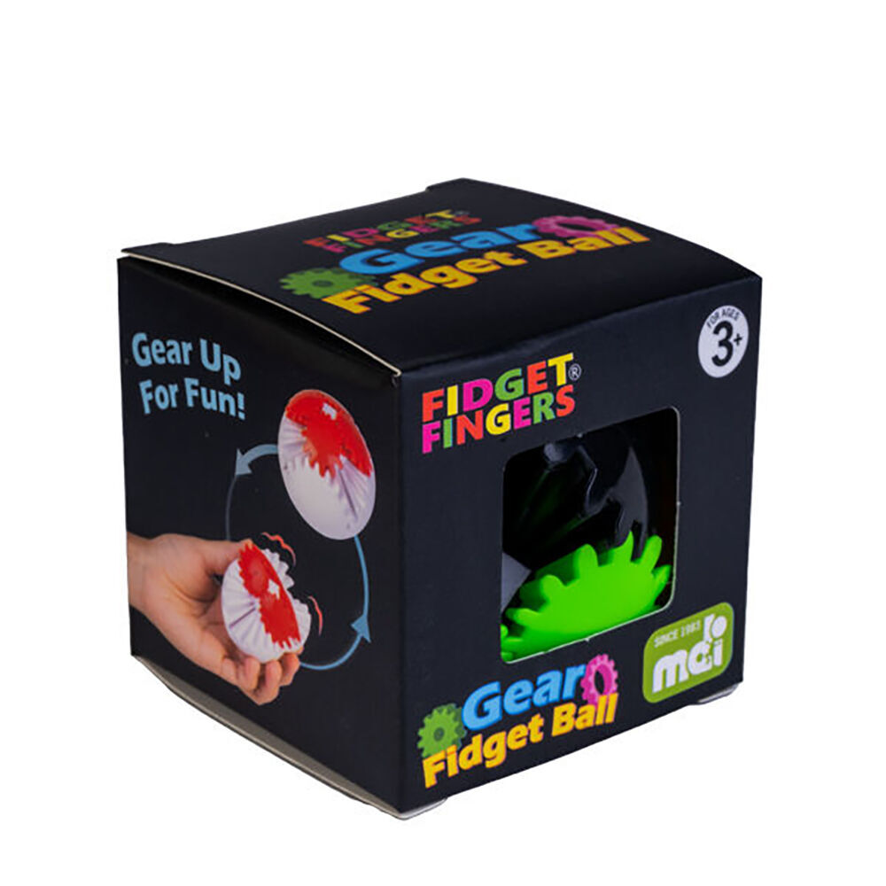 Mdi Gear Fidget Ball Kids/Children Sensory Anti-Stress Play Toy 3y+ Assorted (6 Pack) — image 2