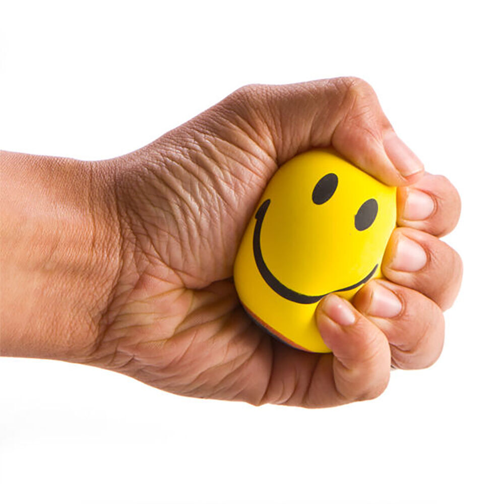 Mdi Smiley Stress-Relief Ball Kids/Children Sensory Play Toy Yellow 3y+ (4 Pack) — image 4