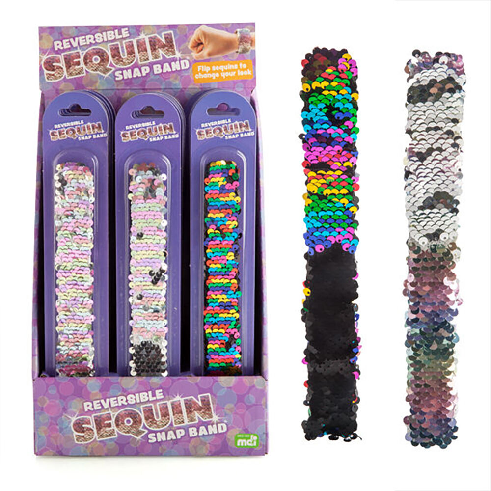 Mdi Reversible Sequin Snap Wrist Band Bracelet Magic Kids Accessory ASsorted — image 7