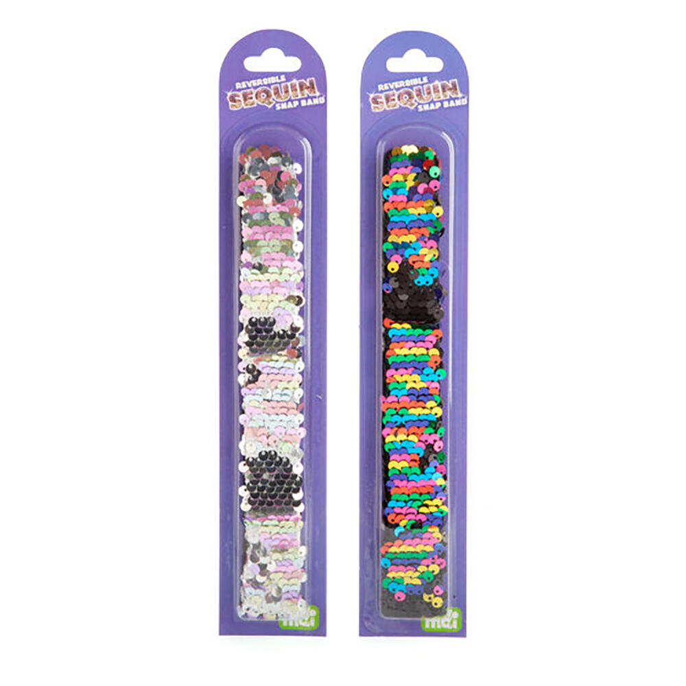 Mdi Reversible Sequin Snap Wrist Band Bracelet Magic Kids Accessory ASsorted — image 3