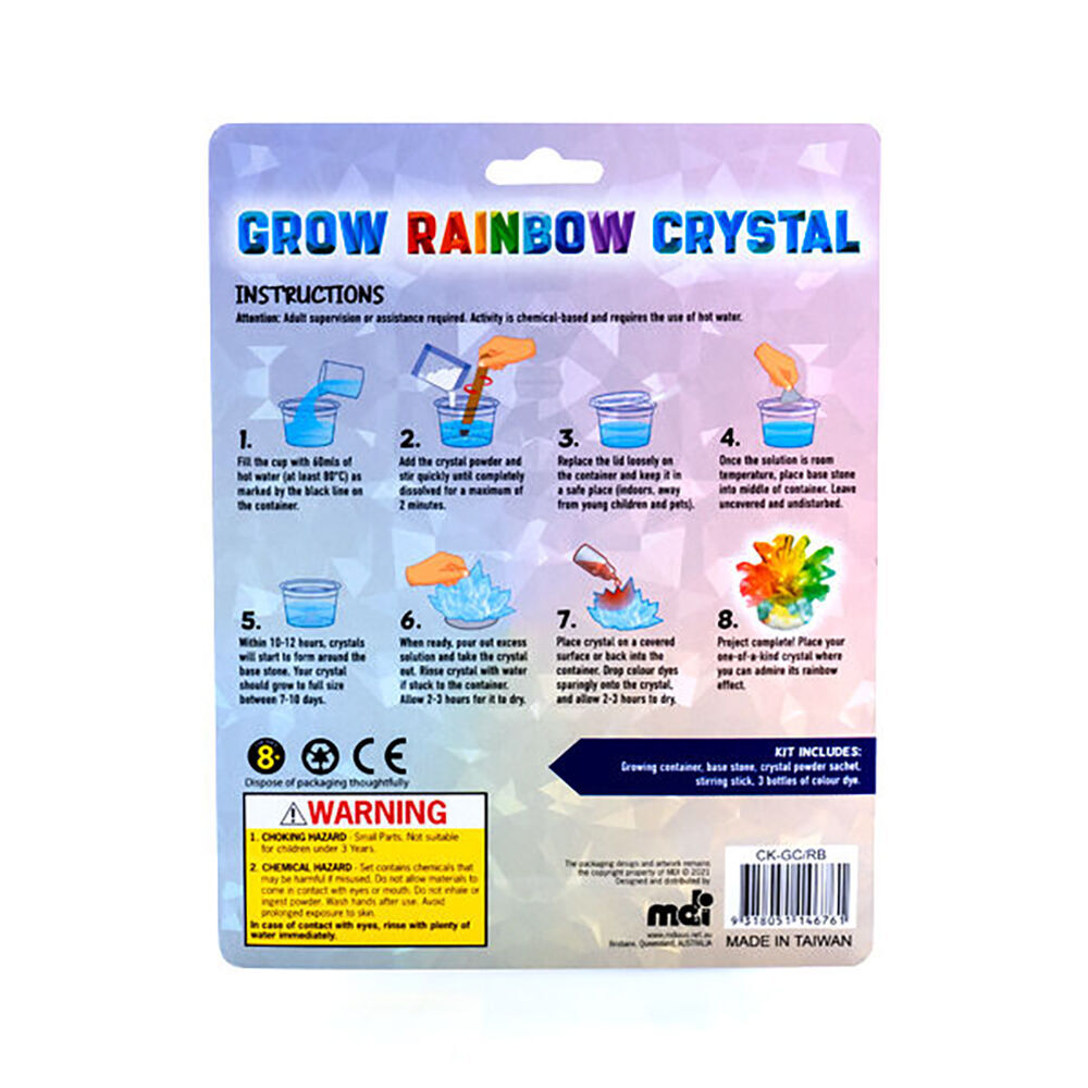 Mdi Grow Crystal Rainbow Educational Science Experiment Kids Toy Kit 8y+ (6 Pack) — image 6